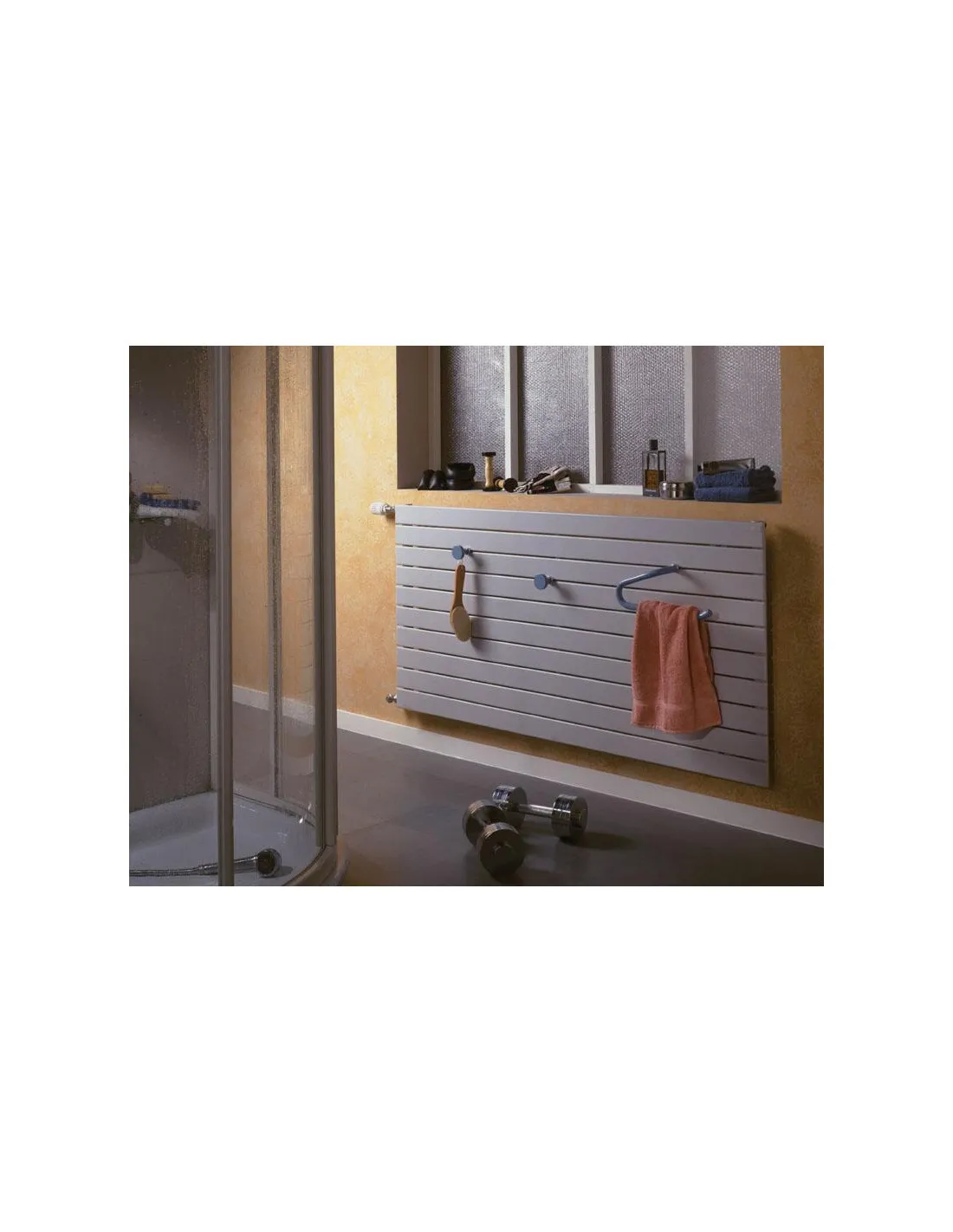 Radiateur eau chaude Fassane horizontal simple couleur 704W horizontal 518 mm L 1200 mm Acova VX-051-120C