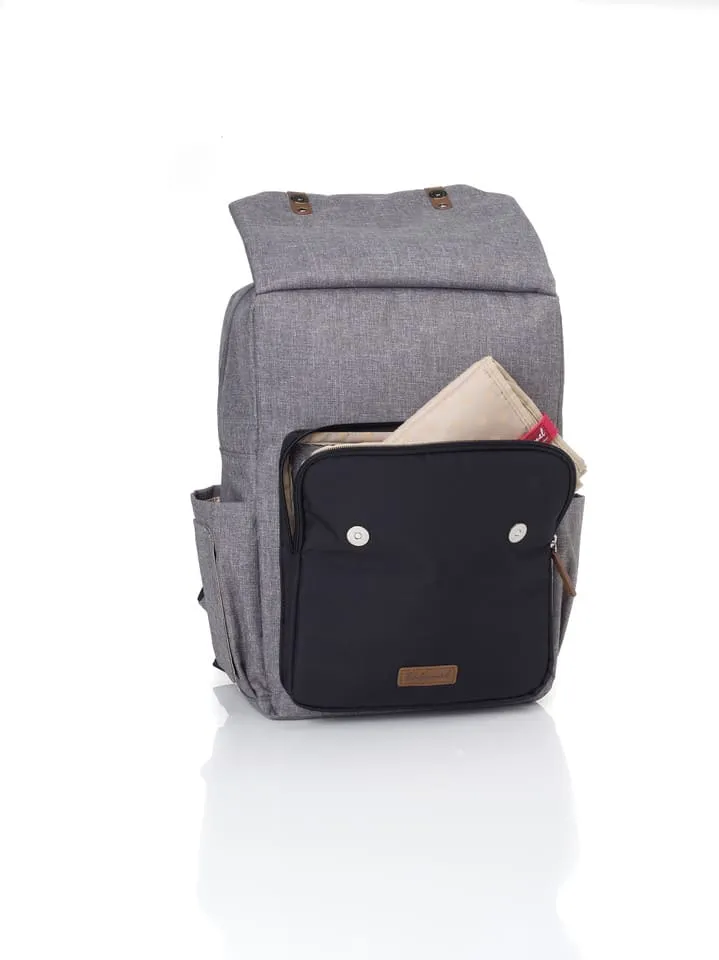 Sac à dos à langer George ECO Grey-Black