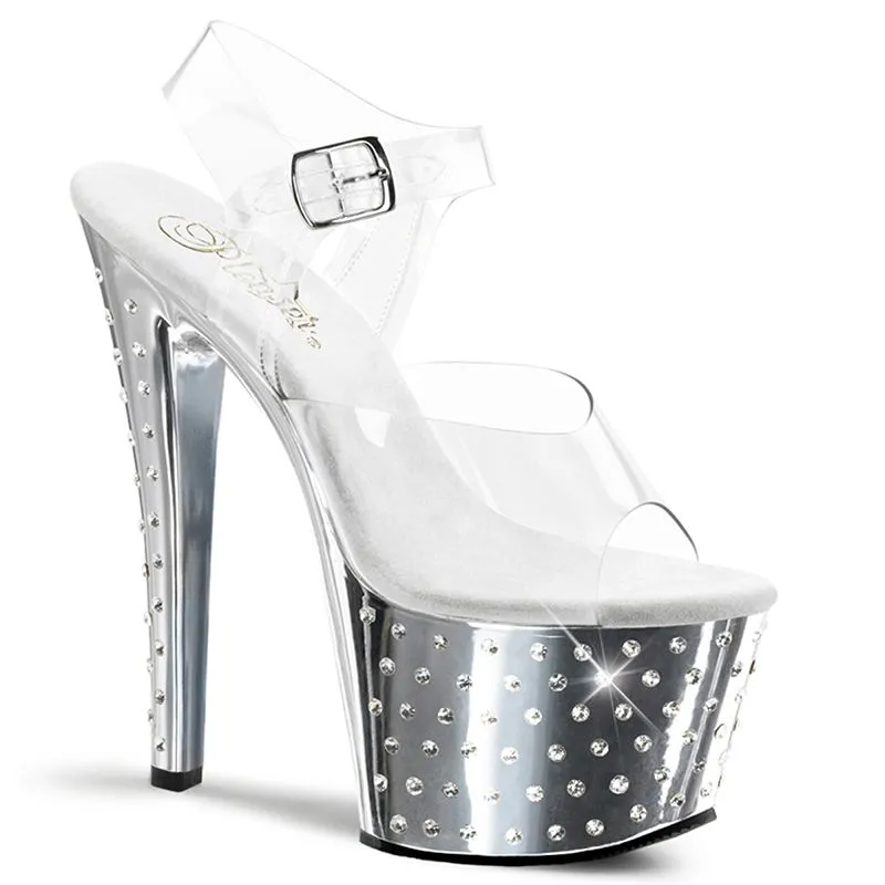 Sandales pole-dance strass