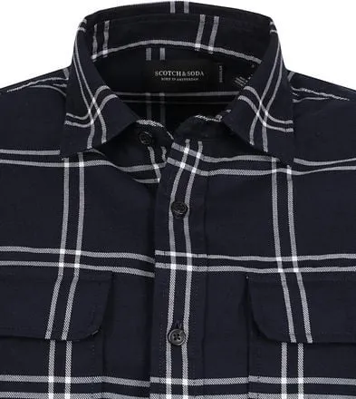 Scotch and Soda Chemise Carreaux Bleu Foncé 163347 commande