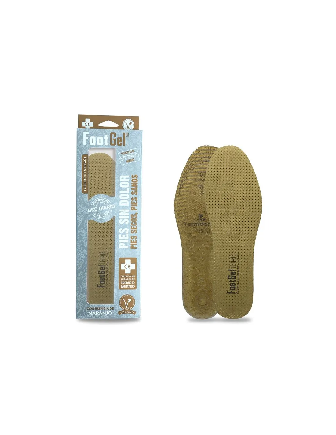 Semelle Footgel Usage quotidien orange 43-46
