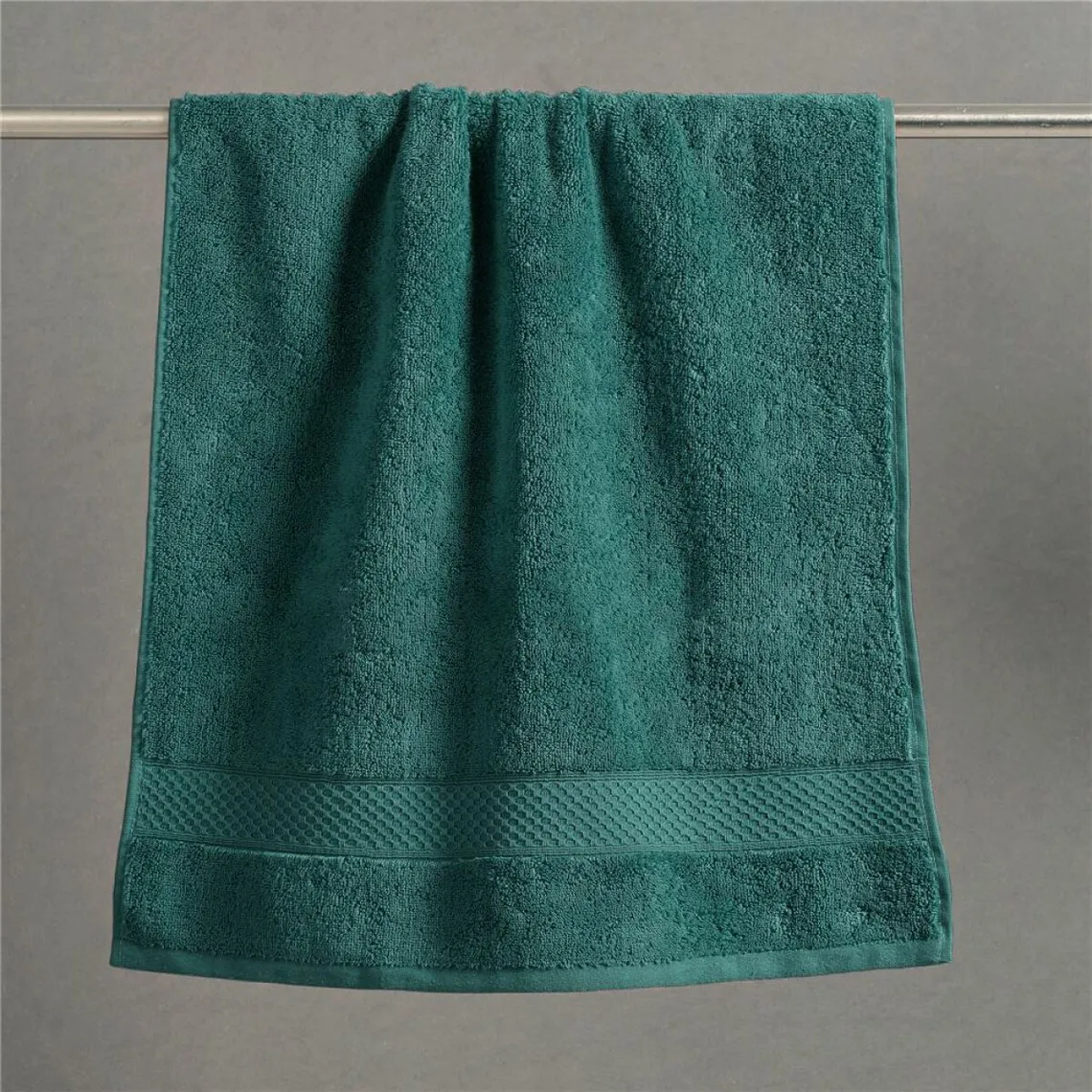 Serviette de toilette en coton AIRDROP vert paon | 3 Suisses