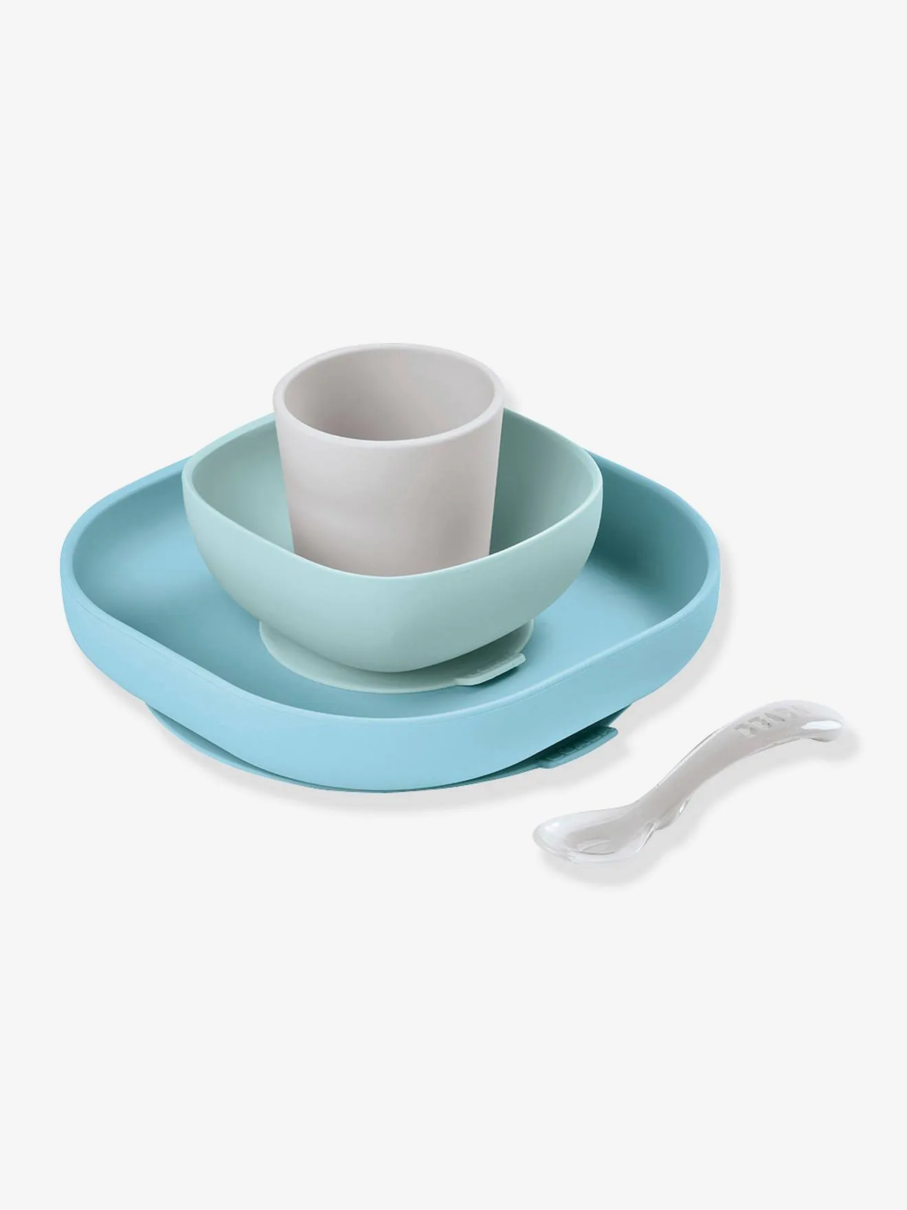 Set vaisselle 4 pièces silicone BEABA jaune - Béaba