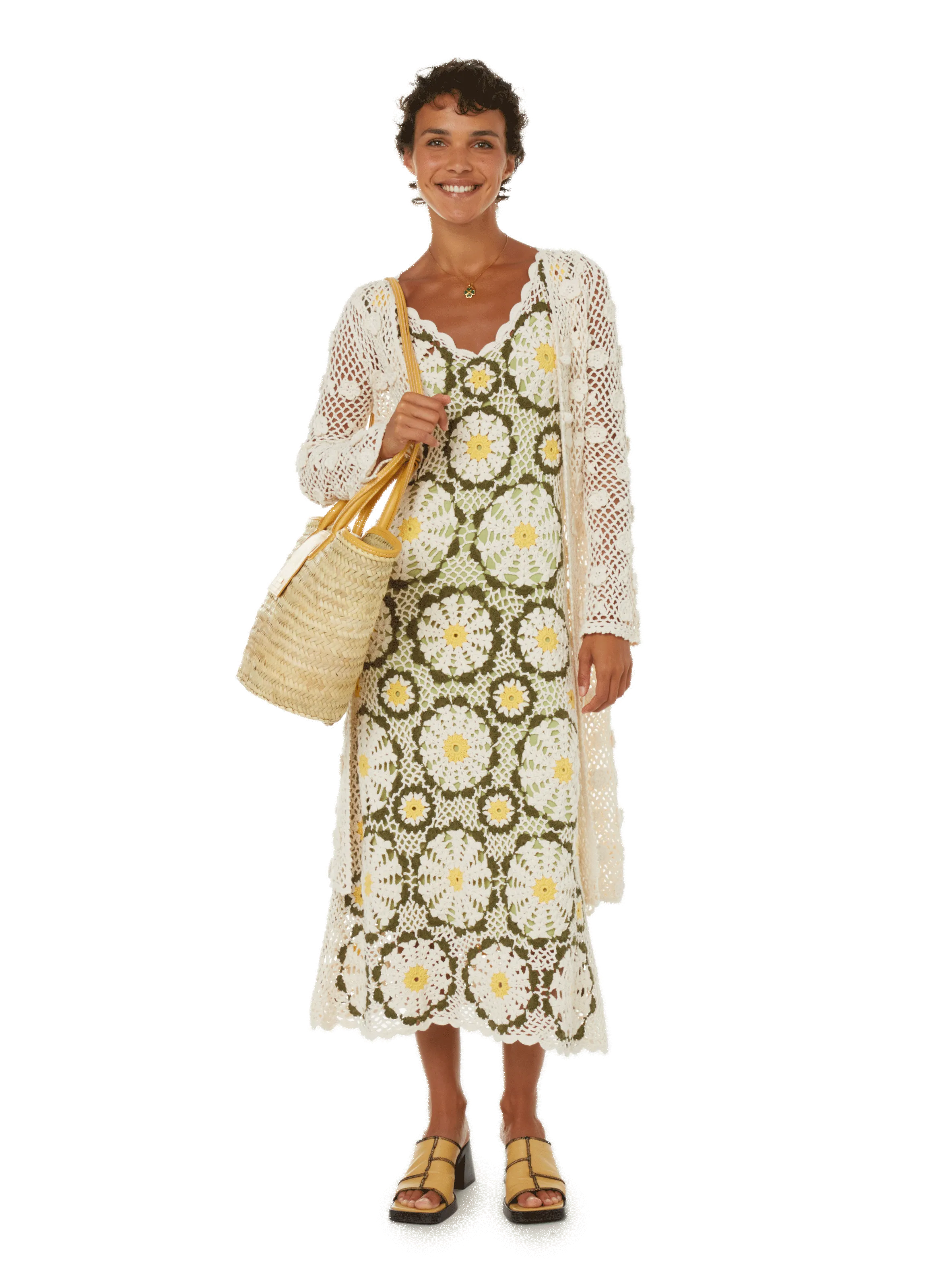 STELLA PARDO  Robe longue en crochet - Multicolore