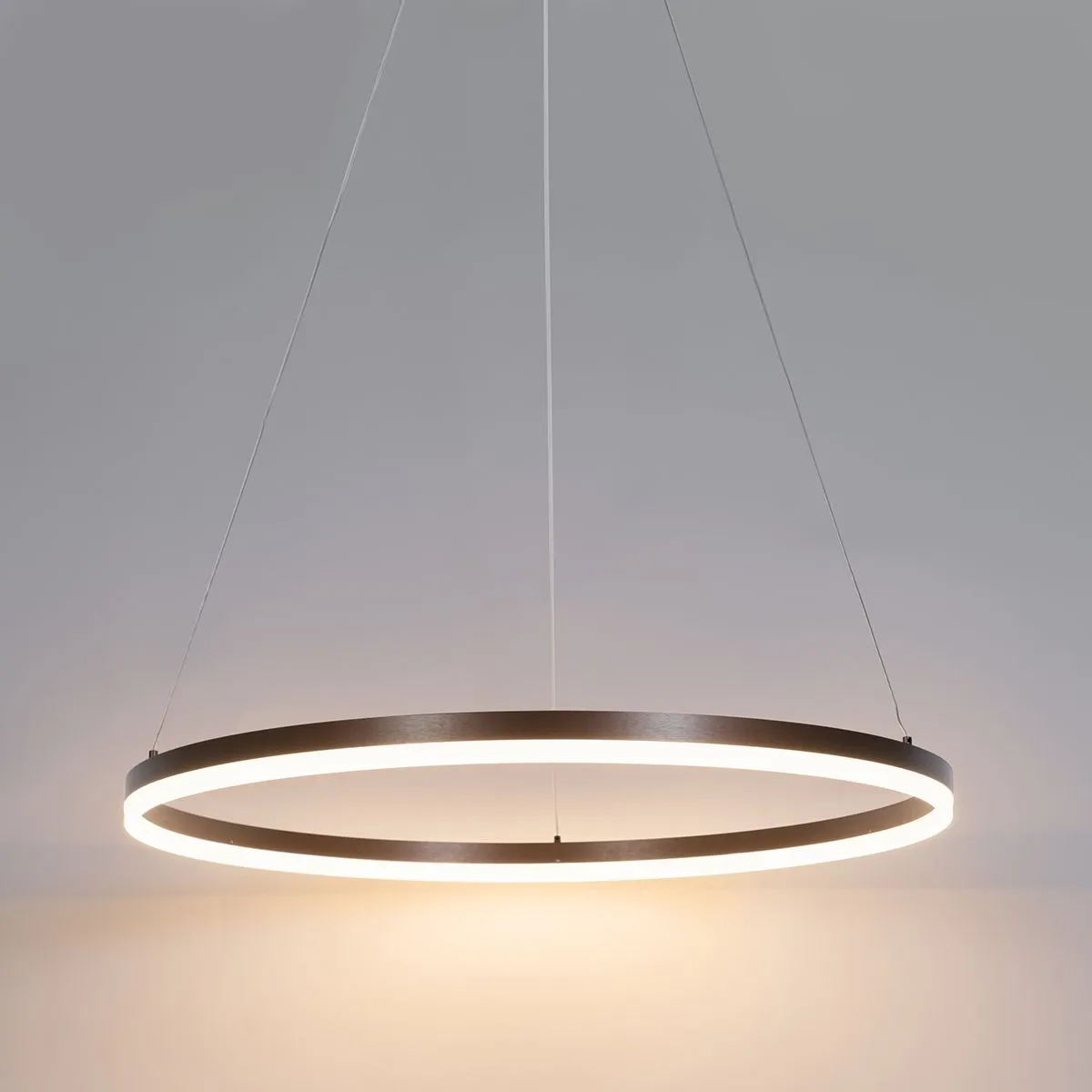 Suspension design bronze 80 cm avec LED dimmable en 3 étapes - Anello