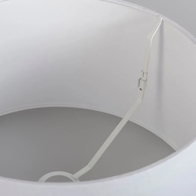 Suspension Mix 1 bronze avec abat-jour 45cm blanc