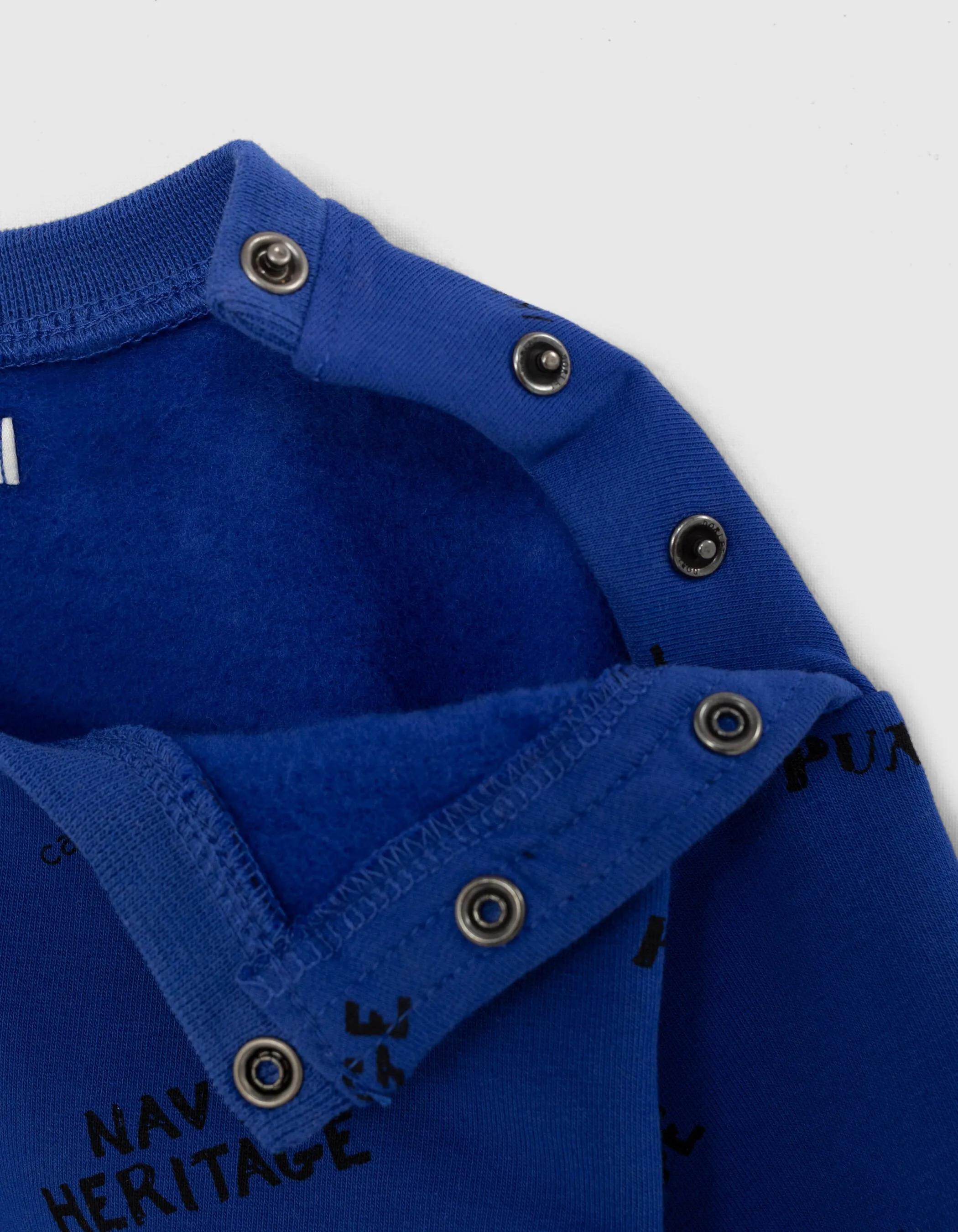 Sweat bleu avec print tampons bébé garçon 