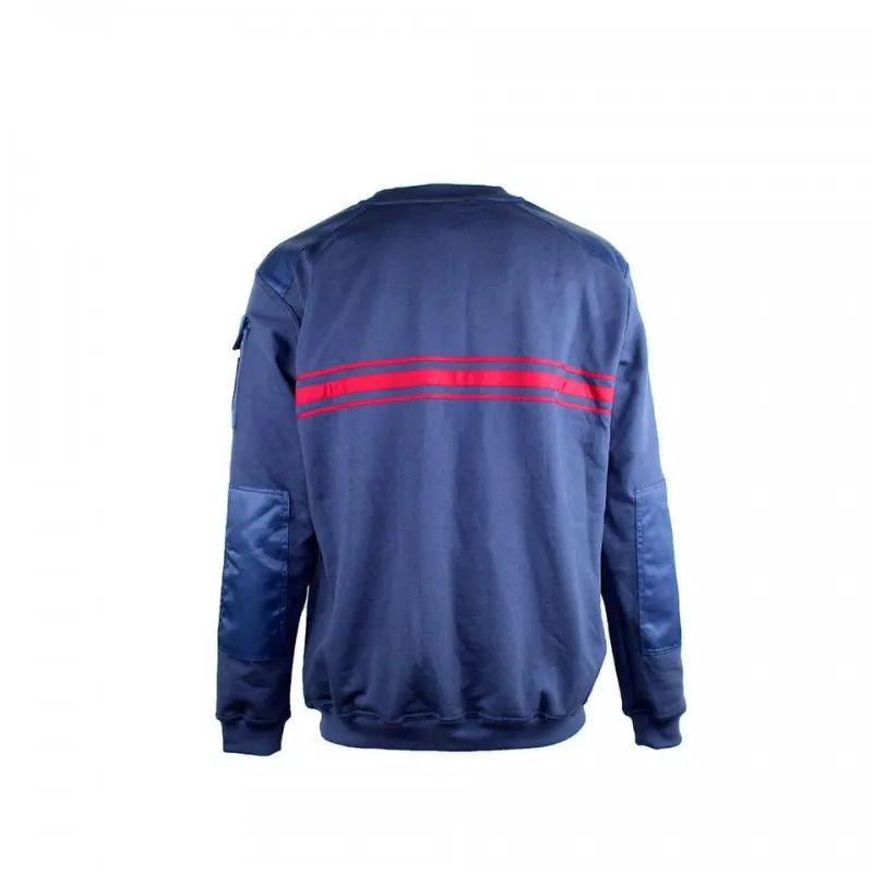 Sweat-shirt ASVP | Marine Bandes Bordeaux