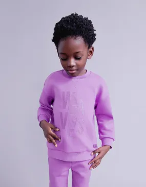 Sweat violet molleton techfleece visuel surf gomme garçon