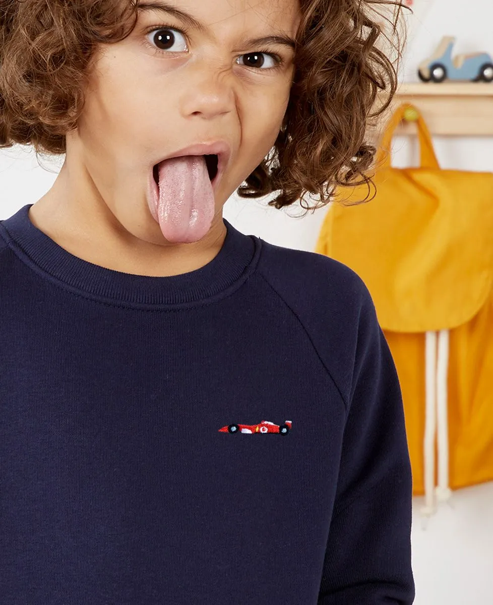 Sweatshirt enfant Formule 1 rouge (brodé)