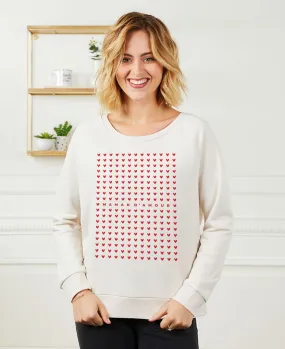 Sweatshirt femme Maman d'amour coeurs