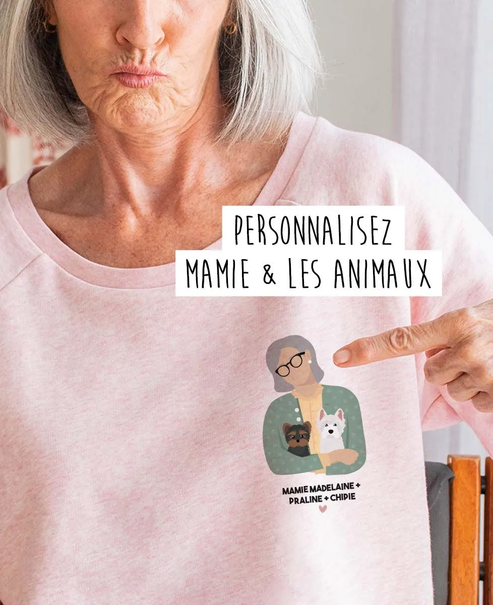 Sweatshirt femme Mes animaux personnalisé