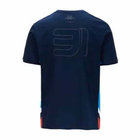 T-shirt Anser Pilot Ocon BWT Alpine F1 Team 23/24 Bleu Homme