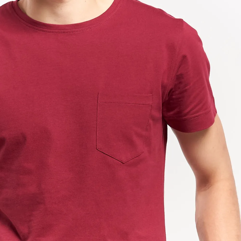T-shirt avec poche de poitrine Homme Plus Size