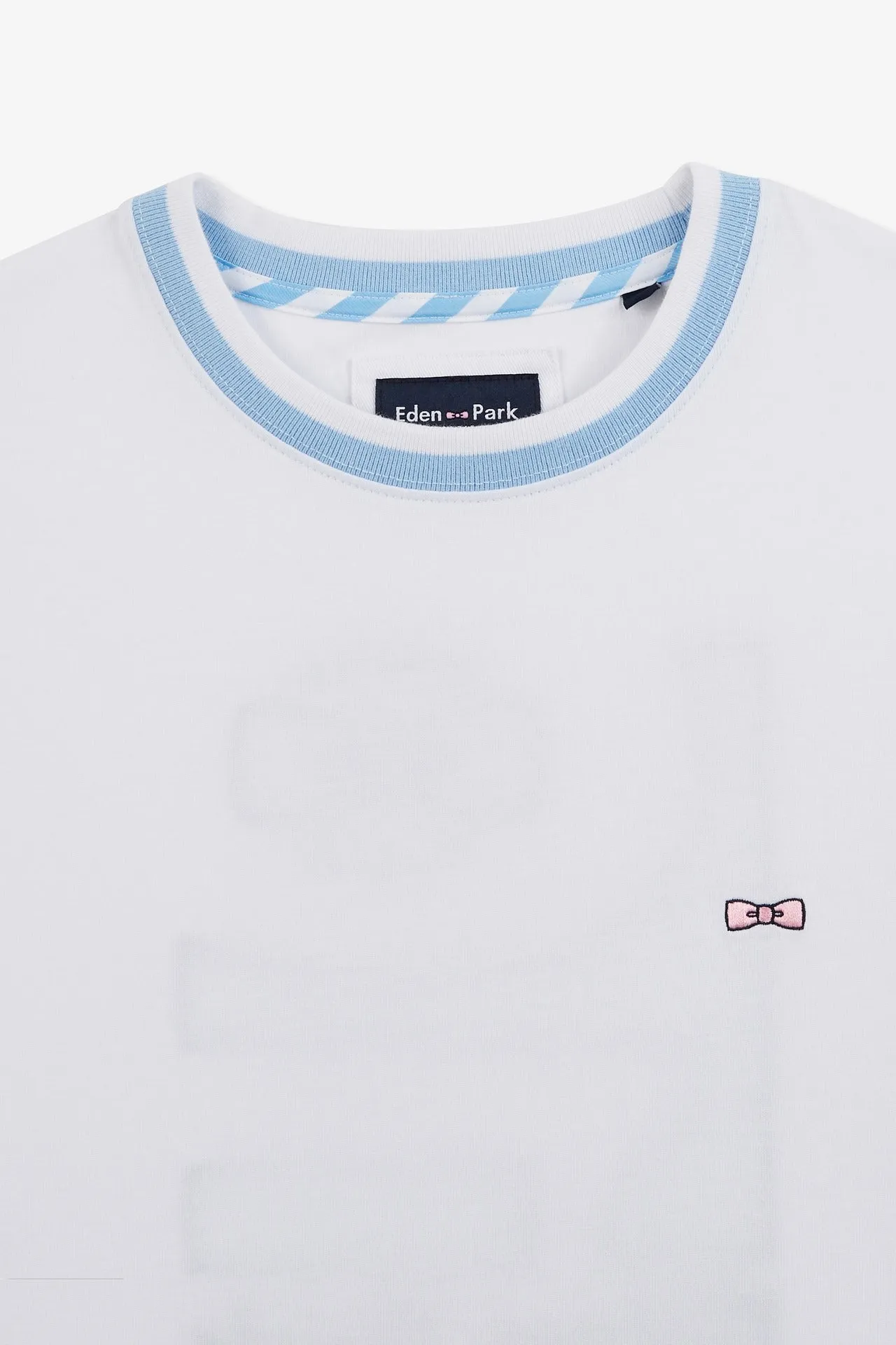 T-shirt colorblock blanc à inscription Eden Park French Flair