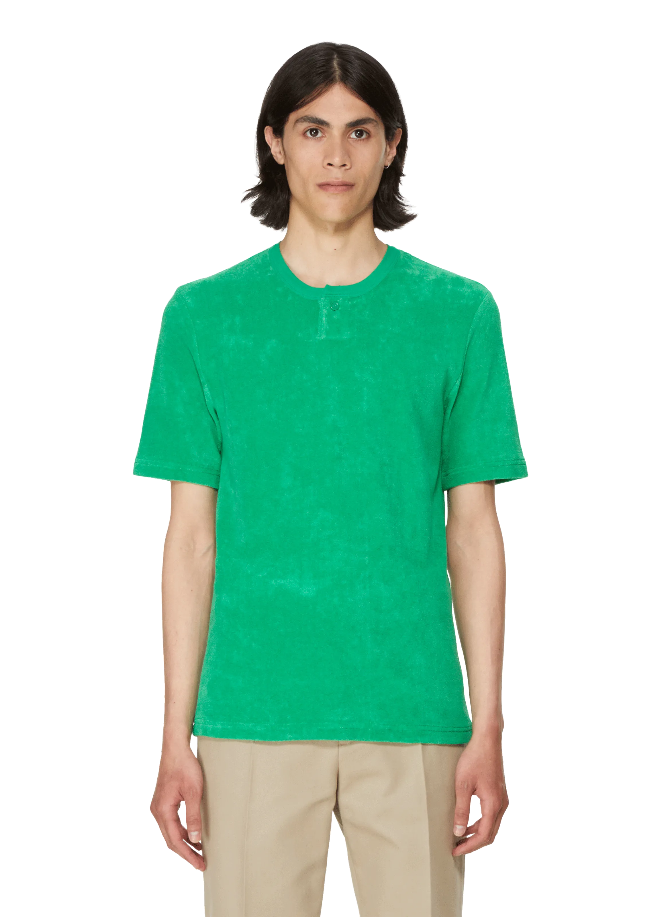 T-SHIRT EN COTON MéLANGé - BOTTEGA VENETA pour HOMME | Printemps