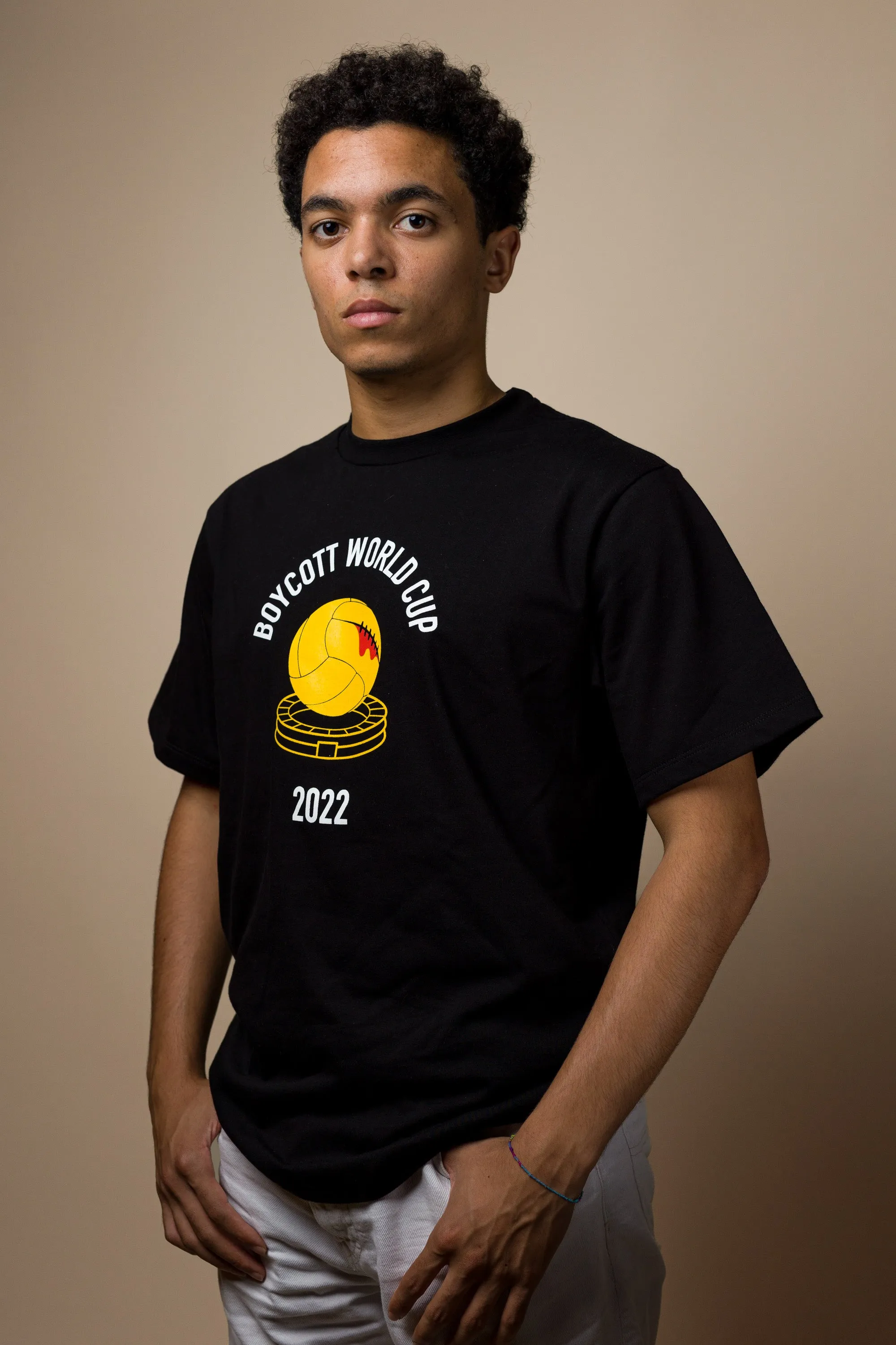 T-shirt Noir Boycott World Cup 2022 - épuisé