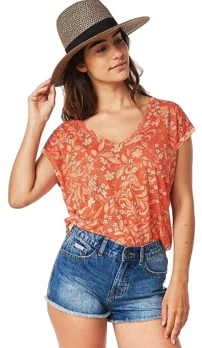T-shirt Rip Curl Sun Rays Reverse - Red - women´s