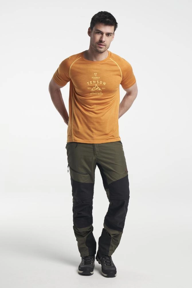T-Shirt Tenson Hommes Himalaya Merino Tee Dark Orange