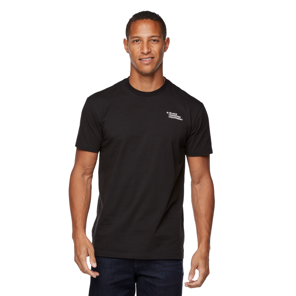 tee shirt black diamond peaks ss black