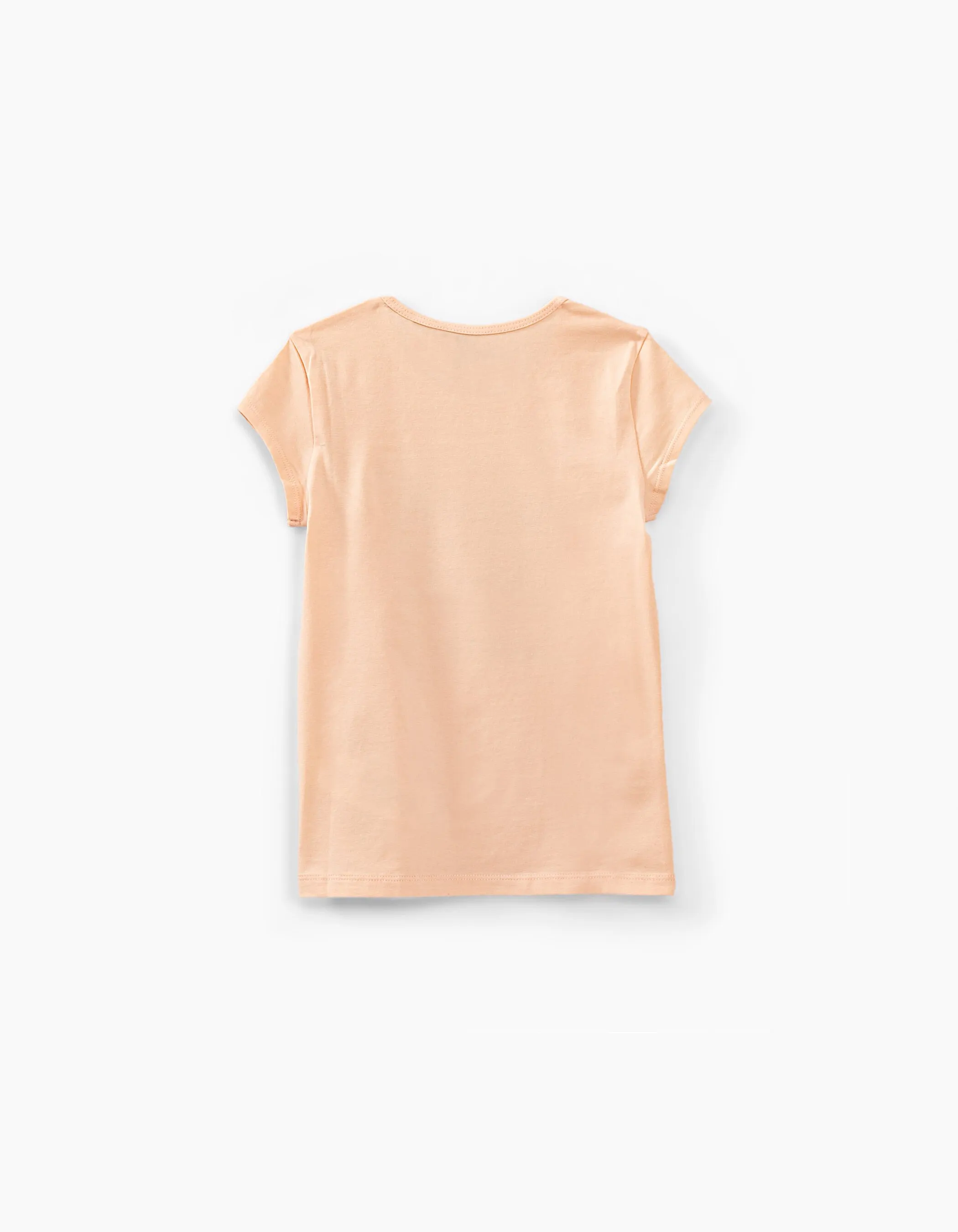 Tee-shirt rose poudré visuels macarons fille 