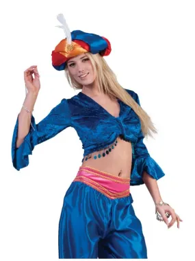Top Bleu pour Danseuse Orientale