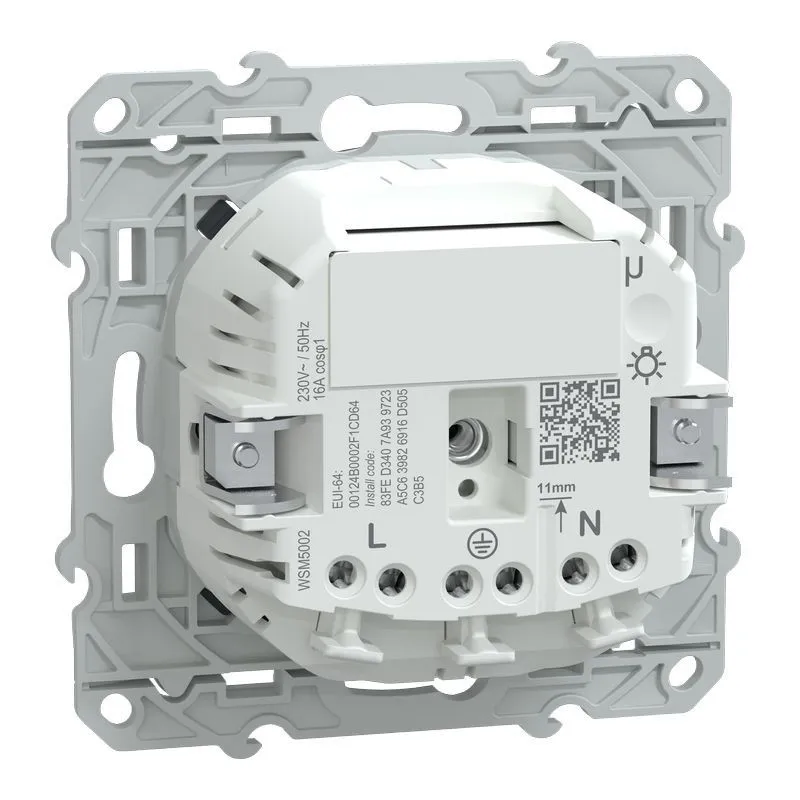 Wiser Ovalis - Prise 2P+T conectée - 16A - zigbee - Anhtracite (S340559)