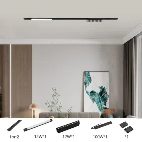 Éclairage LED sur rail magnétique noir à spectre complet pour chambre salon 2M de long